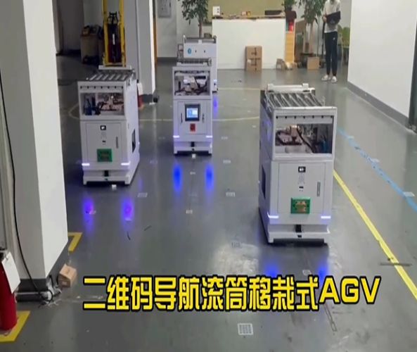 二维码导航滚筒移栽式AGV